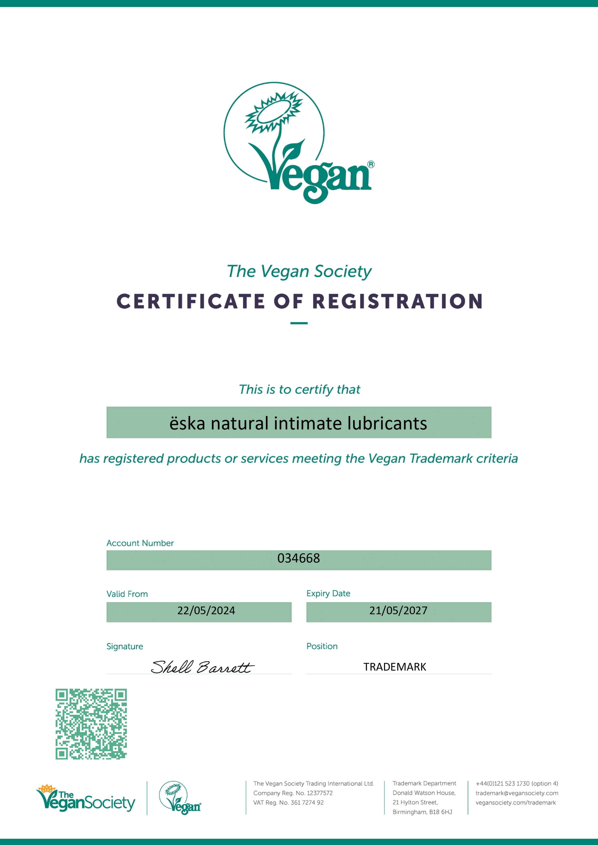 Certificates
